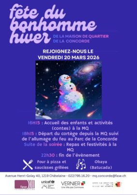 Fête du bonhomme hiver 2026 - Maison de quartier de la Concorde (MQC)